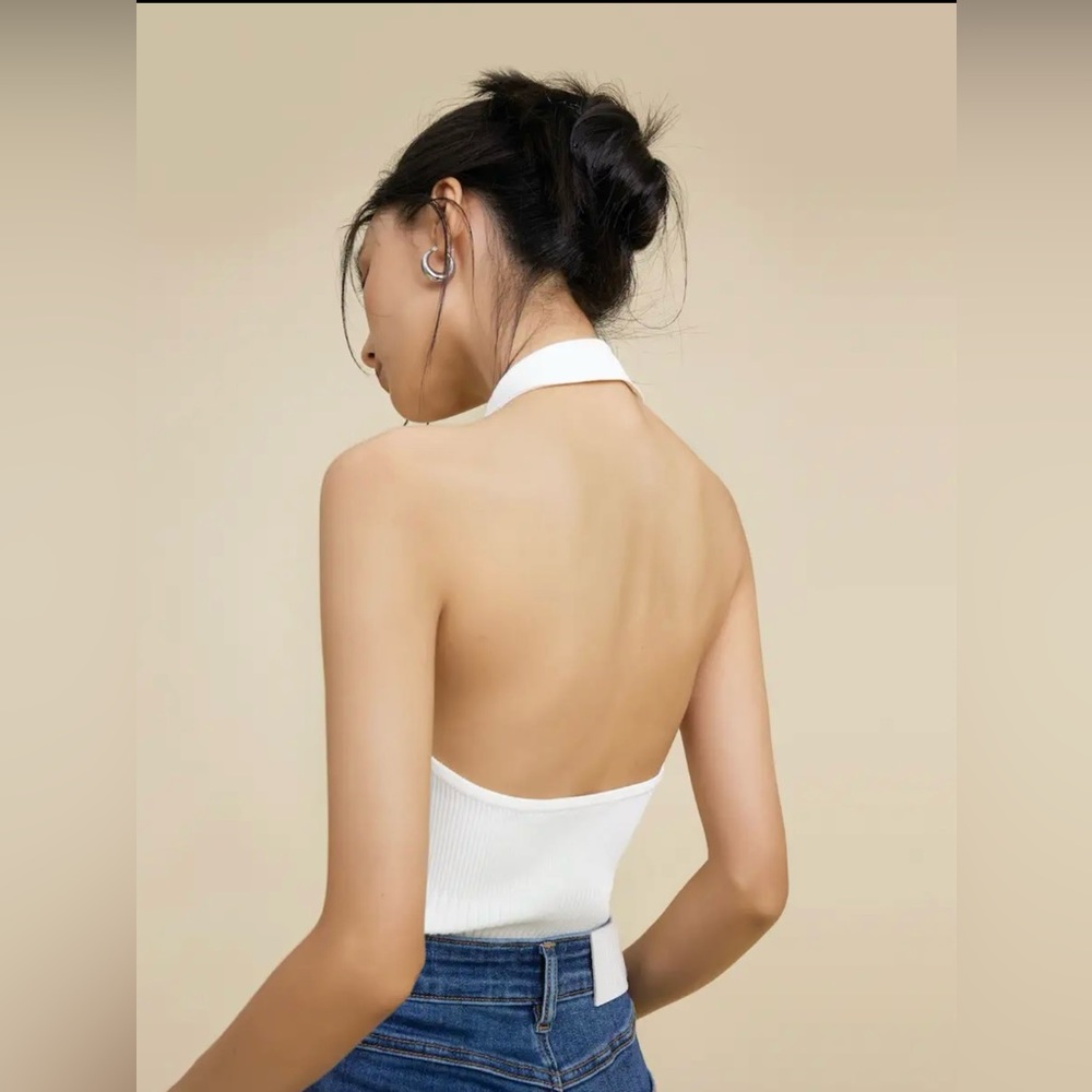 White TR bodysuit, size 2, new